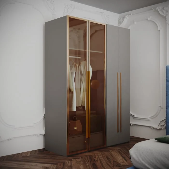 DRESSING MONTREAL MDF GRI 140x55x200cm [0]