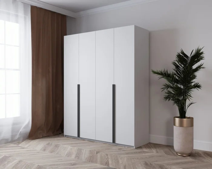 Dulapuri - Dressing Winston Alb Led pal 18 mm 160x60x200 cm