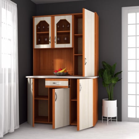 Dulap 120 pal, 121x33/60x197cm cires+mesteacan [1]