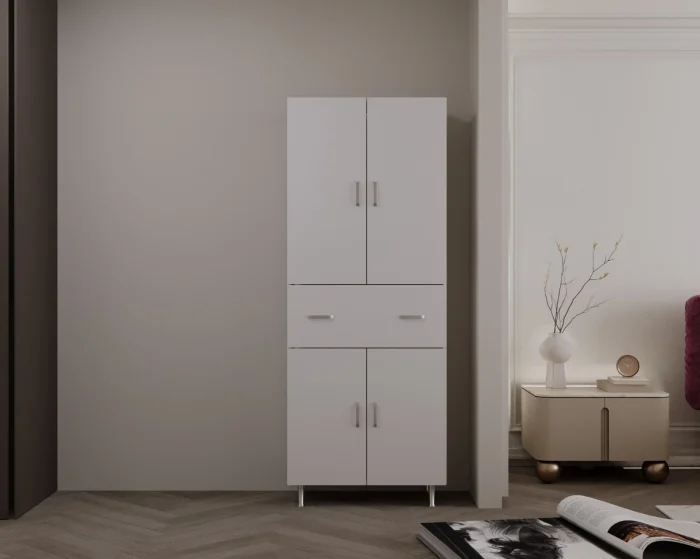 Dulapuri - Dulap 4Usi -1S , 70x35x180 cm Alb