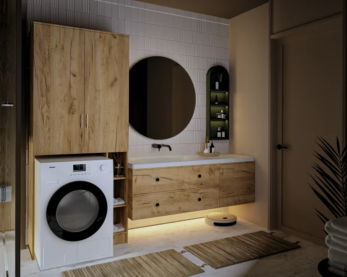 Dulap - Dulap MS 2U Polite, 85x35X199 cm, Stejar K003