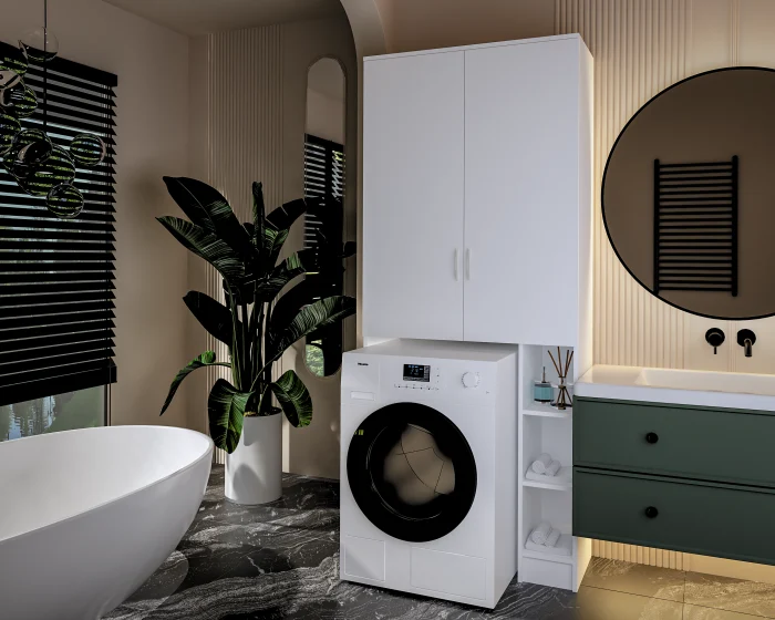 Dulap - Dulap MS, 85x35x199 cm, Alb