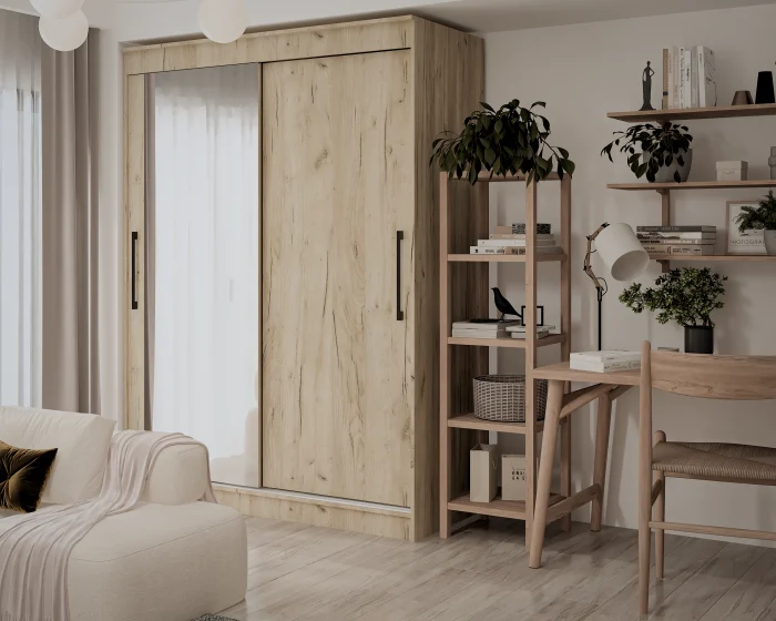 MOBILIER DORMITOR - Dulap UC MP2, 150x60x200 cm, Stejar K002