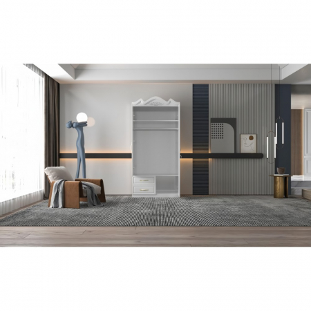 Dulap ZQW-032 MDF - 2U/2S, 100x50x200cm, alb [2]