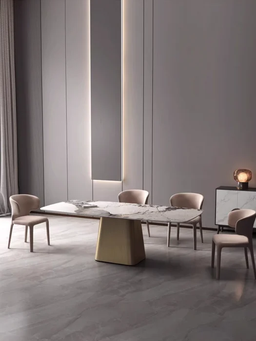 MOBILIER LIVING - Masa dining 627 marmura alba 1800*900*750