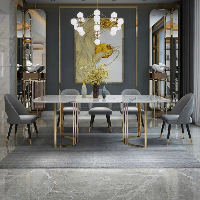 MASA DINING 895 MARMURA 1800x900x750 ALB+AURIU [2]