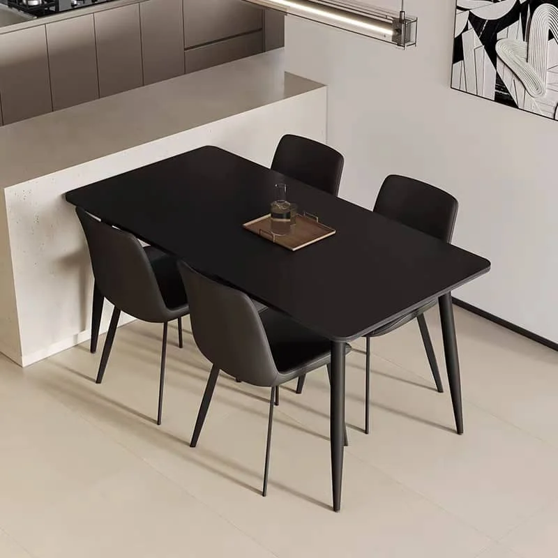 MOBILIER LIVING - Masa dining 601 1600x800x750 Marmura Negru mat