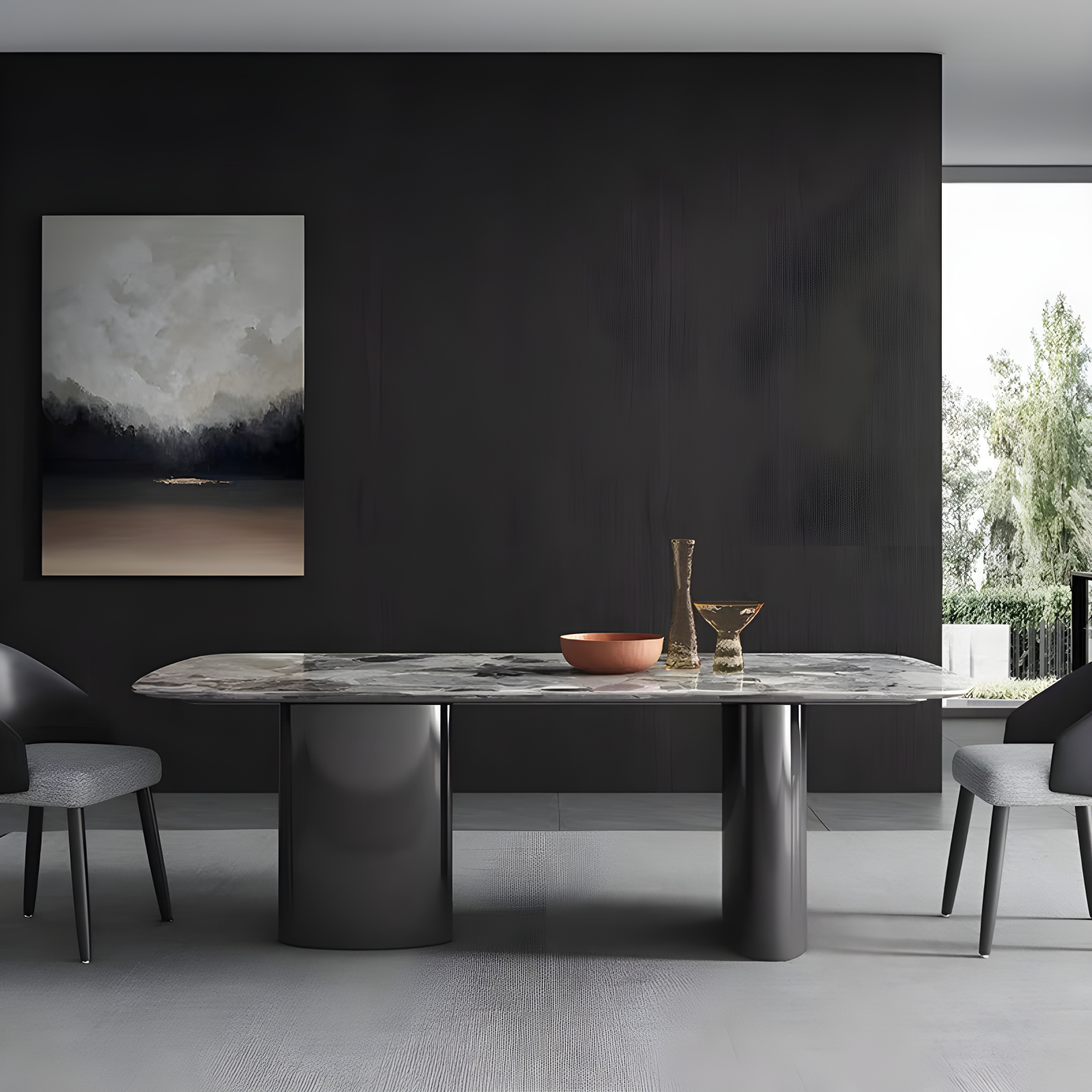 Mese - MASA DINING 6240# MARMURA CULOARE GRI 1600x800x750