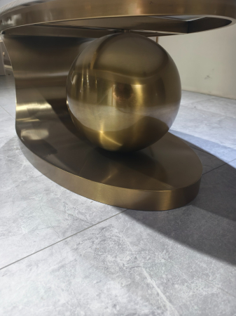 Masuta Cafea Aris 130x70x42cm Gold [5]