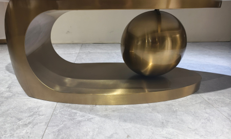 Masuta Cafea Aris 130x70x42cm Gold [4]
