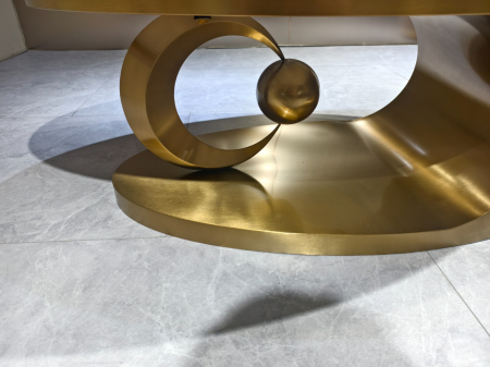 Masuta Cafea Soren 130x70x42cm Gold [4]
