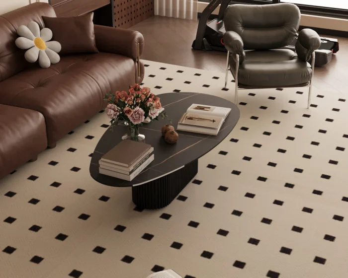 MASUTA CAFEA BIANCO MARMURA+MDF 140x70x40 cm [3]