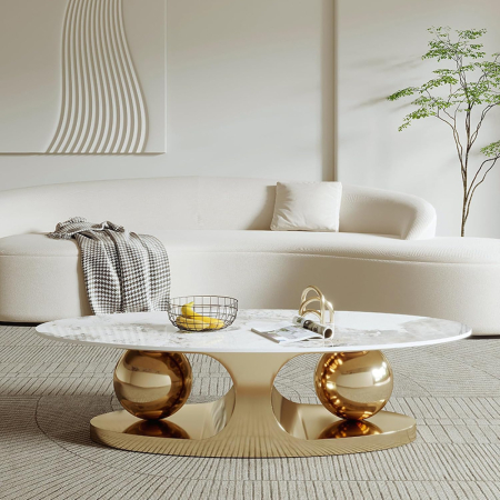 Masute - Masuta Cafea Orion 130x70x42cm Gold