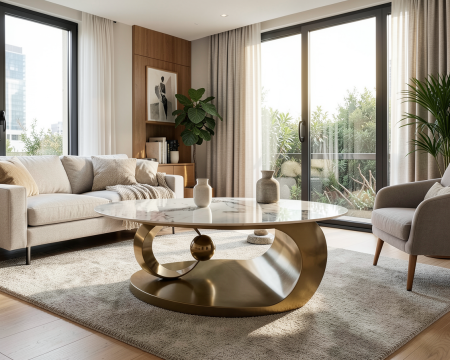MIC MOBILIER - Masuta Cafea Soren 130x70x42cm Gold