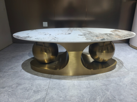 Masuta Cafea Orion 130x70x42cm Gold [4]