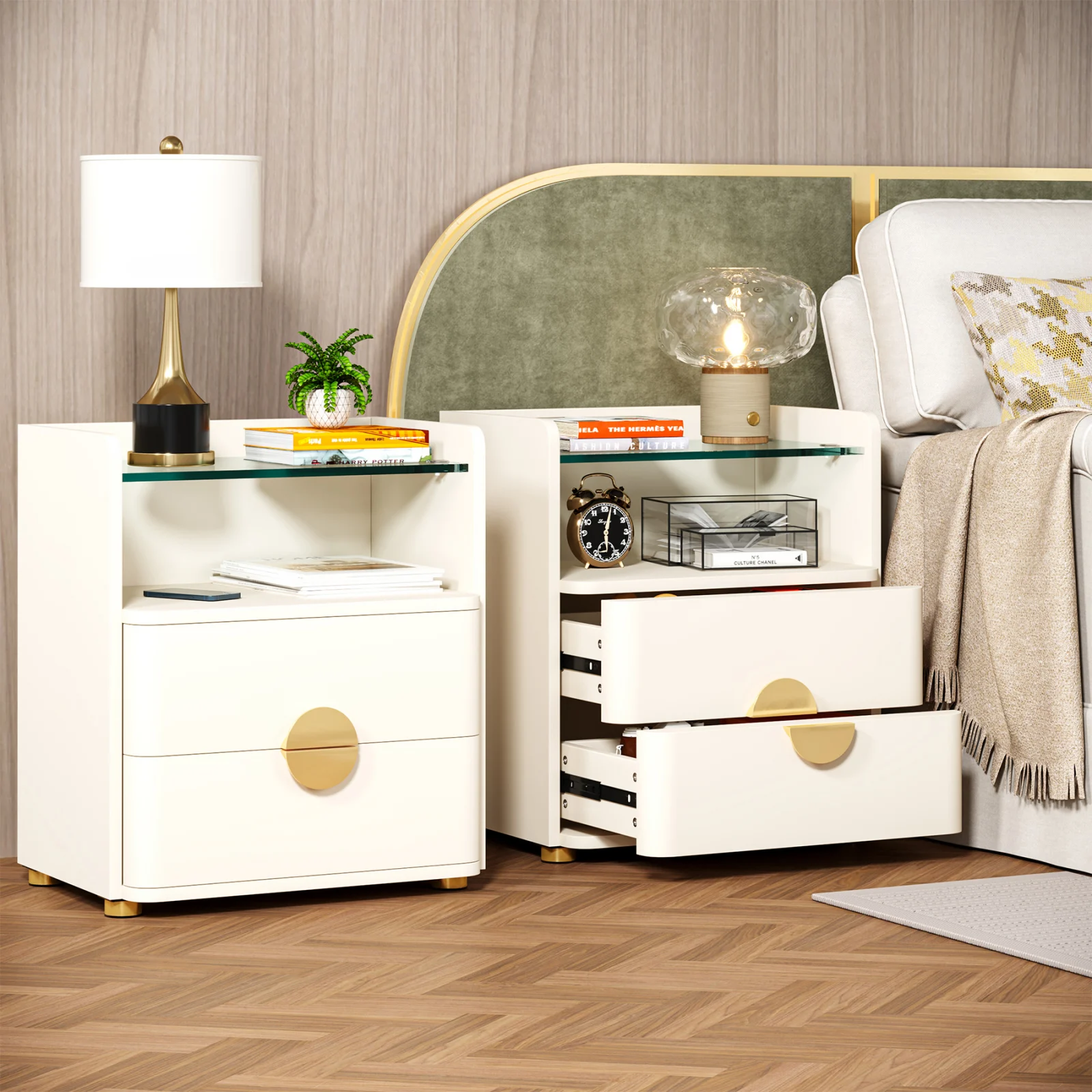 NOPTIERA VERSAY LUX MDF + STICLA,50X40X62 CM [2]