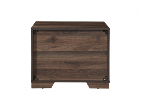 Noptiera Nora cu 2 sertare, culoare Gri + Nuc, 60x45x47cm [4]