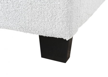 Pat tapitat Comfort 2 cu LED, 90x200, cadru din lemn cu somiera fixa, culoare Crem [4]