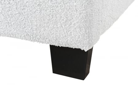 Pat tapitat Comfort 2 cu LED, 160x200, cadru din lemn cu somiera fixa, culoare Crem [4]
