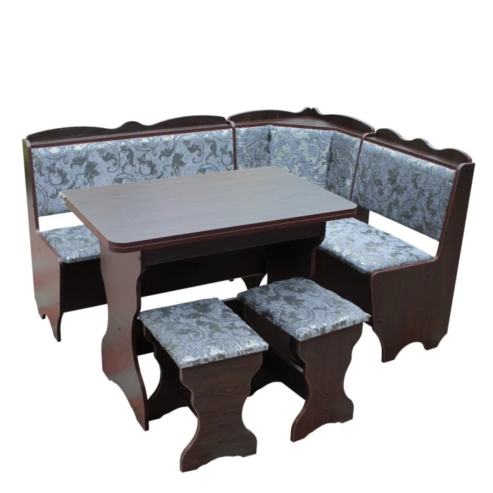 Set coltar bucatarie Rodos + Masa extensibila si 2 Tabureti wenge [0]