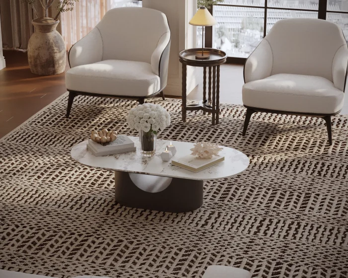 MASUTA CAFEA BERLIN MARMURA BLAT ALB 140x60x40cm [3]