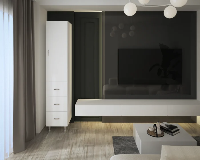 Soldat 35 1U/3S, 35x35x180 cm, Alb [1]