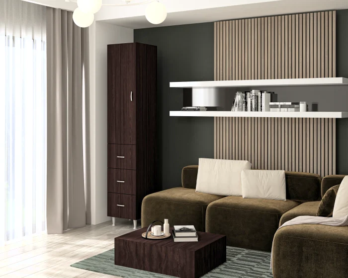 Dulap - Soldat 35X35X180cm, 1U-3S Wenge