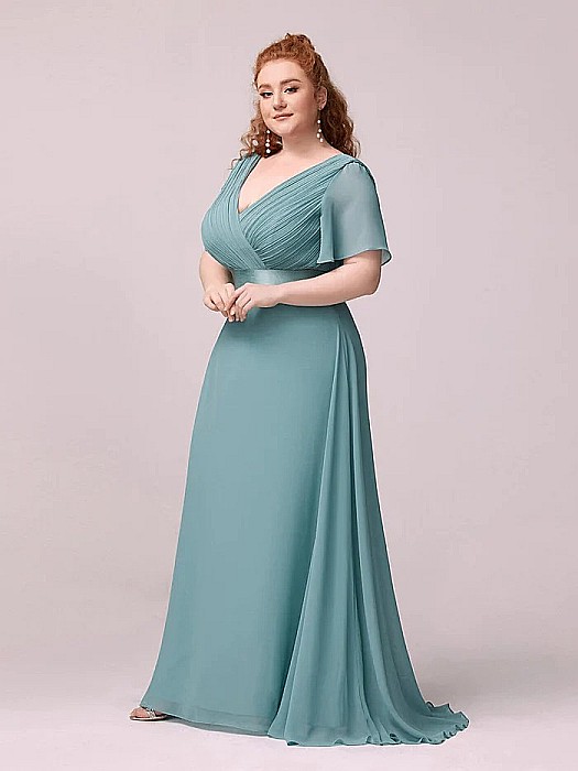 Rochie Valeria Blue Plus Size [3]