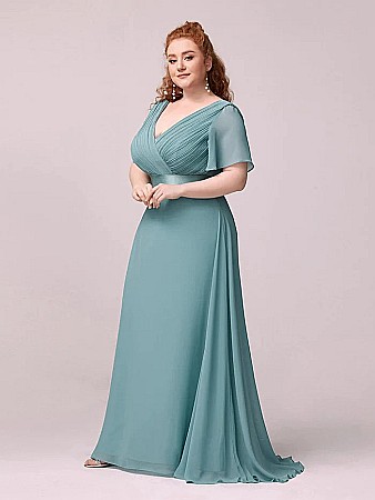 Rochie Valeria Blue Plus Size [2]