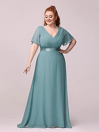 Rochie Valeria Blue Plus Size [0]