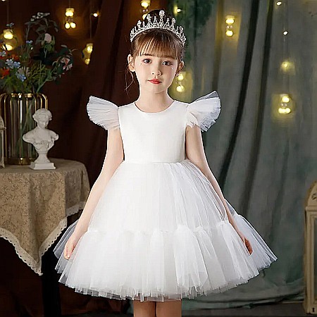 Rochii fete - Rochita Dalia Alb Ivory - Descopera eleganta