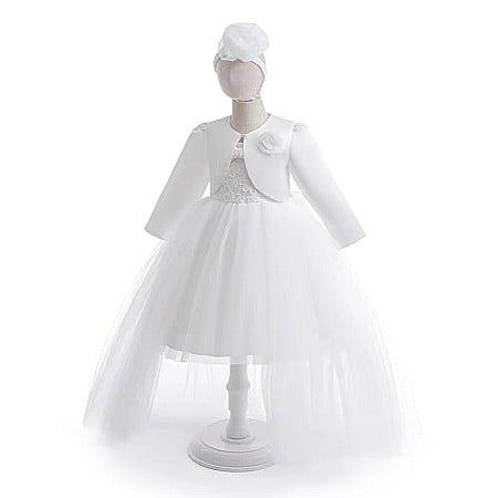 Rochii mâneci scurte - Rochita Didina (Rochie si Bolero) (Alb)