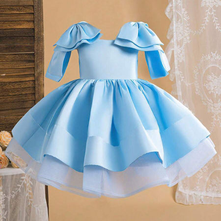Rochii mâneci scurte - Rochita Gratiela (Blue)