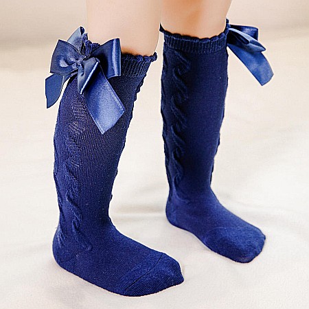 Accesorii - Șosete lungi școală Lisa (Bleumarin)