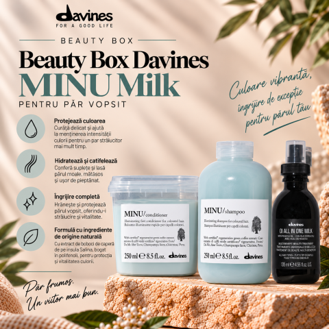 Pachet Par Vopsit - Beauty Box Davines Minu + Milk Hair