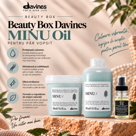 Pachet Par Vopsit - Beauty Box Davines Minu + Oil