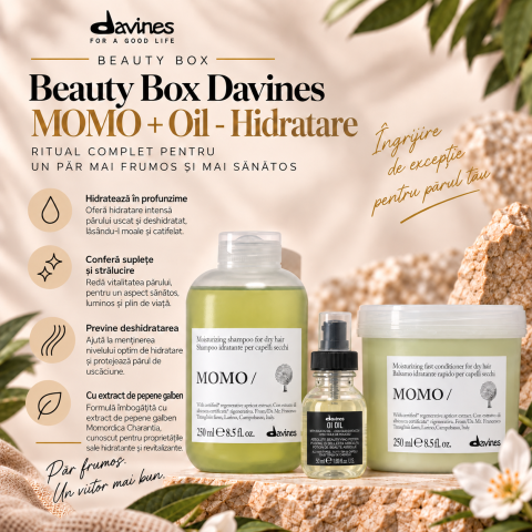 Pachet Hidratare - Beauty Box Davines Momo + Oil