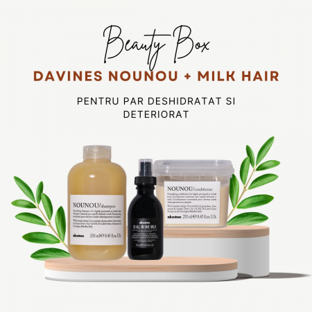 Pachete - Beauty Box  Davines NouNou + Milk Hair - Pentru Par Deshidratat sau Deteriorat