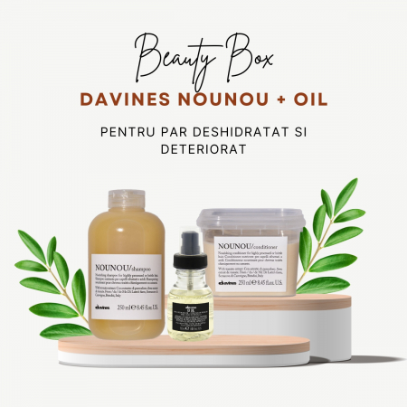 Pachete - Beauty Box  Davines NouNou + Oil - Pentru Par Deshidratat sau Deteriorat