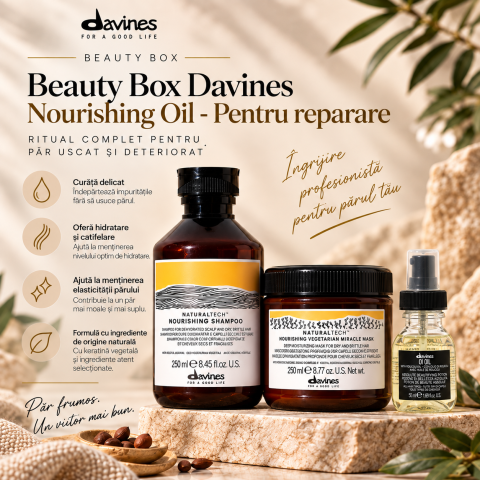 Pachet Reparare - Beauty Box Davines Nourishing + Oil