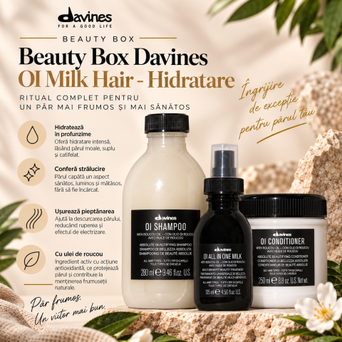 Pachet Hidratare - Beauty Box  Davines OI + Milk Hair