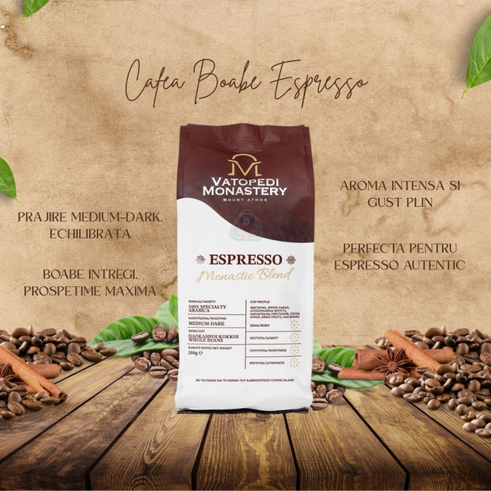 Cafea Boabe Espresso, Muntele Athos, Grecia, Prajire Medium - Dark - 250 Gr [7]