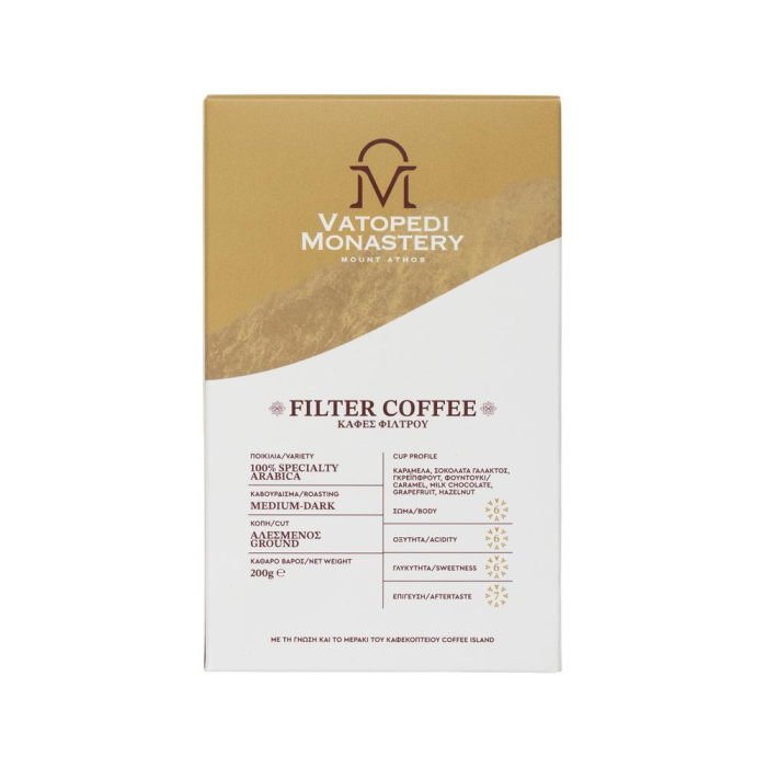 Cafea Filtru Macinata, Muntele Athos, Grecia, Prajire Medium - Dark - 200 Gr [4]