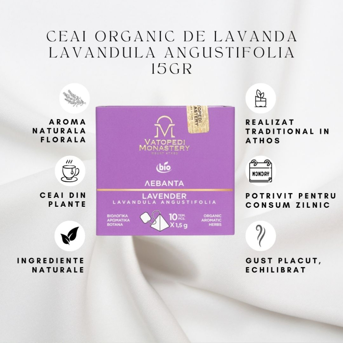 Ceai Organic De Lavanda - Lavandula Angustifolia 15Gr [8]