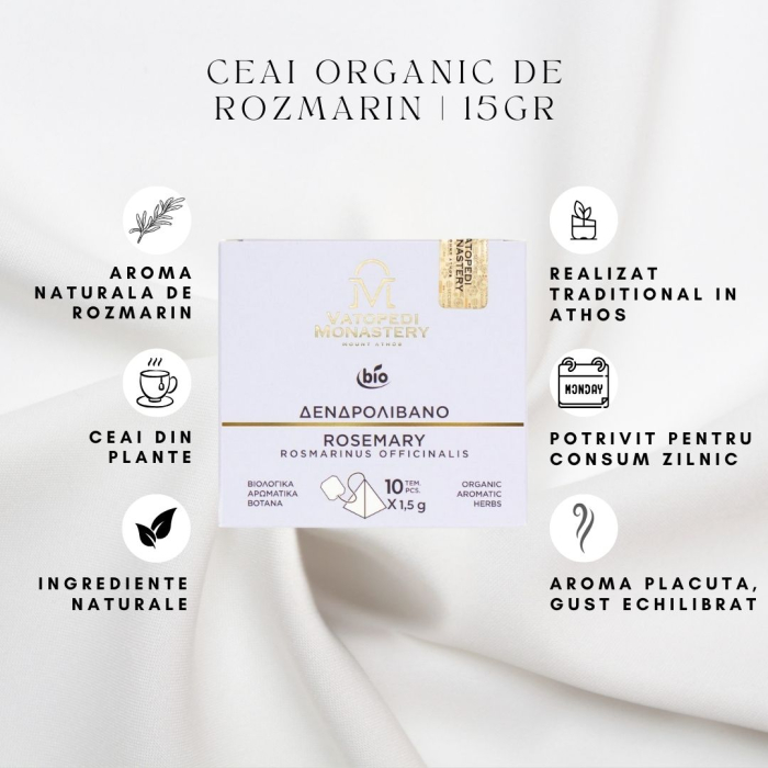Ceai Organic De Rozmarin - Rosmarinus Officinalis 15Gr [8]