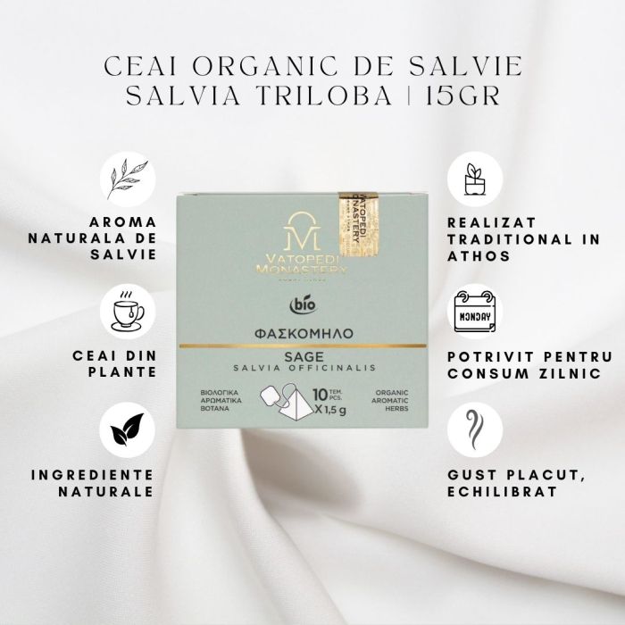 Ceai Organic De Salvie - Salvia Triloba 15Gr [8]