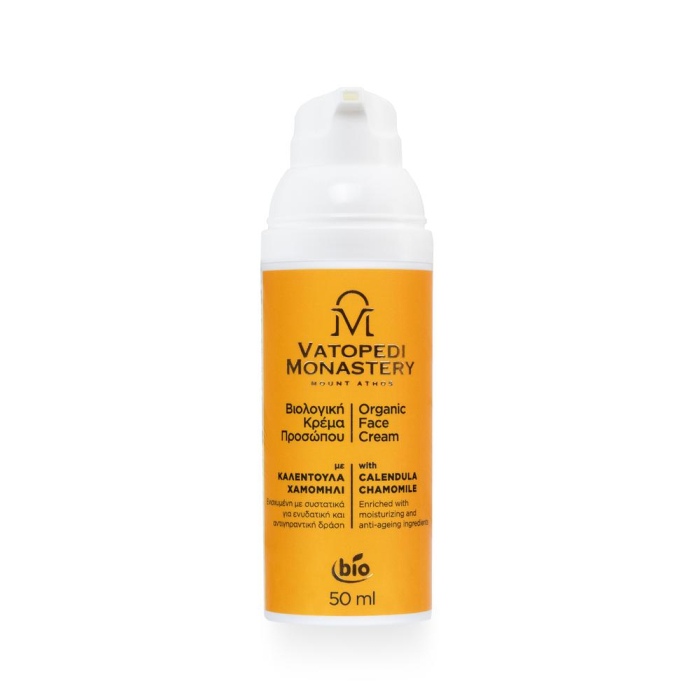 Crema Organica Pentru Fata Cu Galbenele Si Musetel De La Muntele Athos, 50Ml [3]