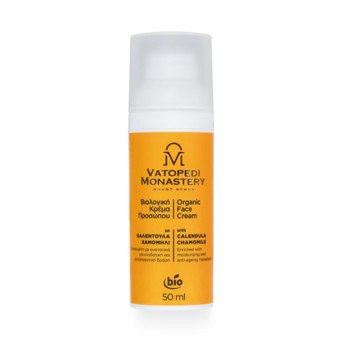 Crema Organica Pentru Fata Cu Galbenele Si Musetel De La Muntele Athos, 50Ml [2]