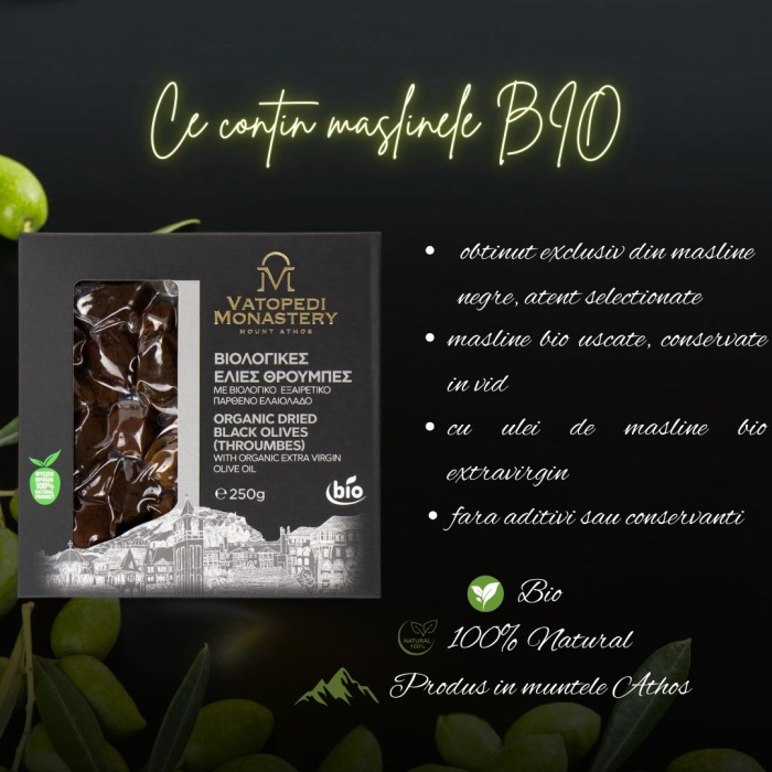 Masline Negre Uscate Bio In Vid (250 gr) (Bio Grecia, Gr-Bio-03) [6]