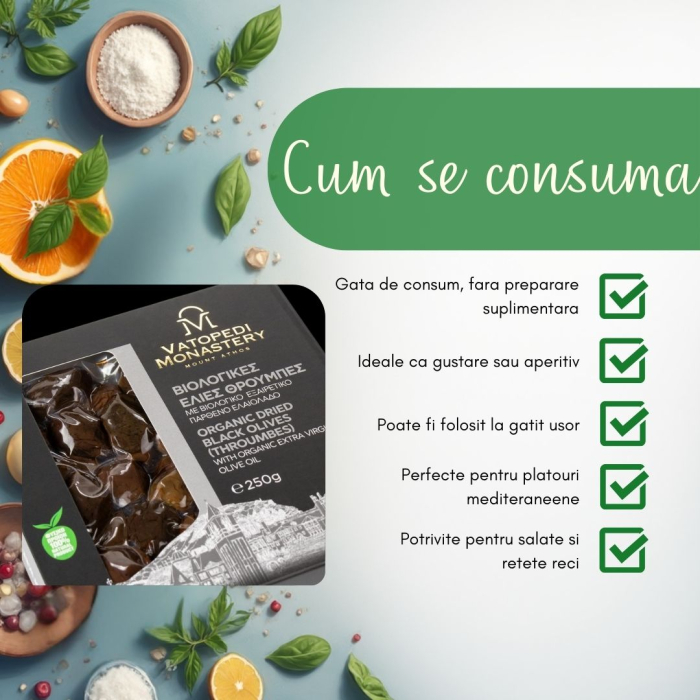 Masline Negre Uscate Bio In Vid (250 gr) (Bio Grecia, Gr-Bio-03) [7]